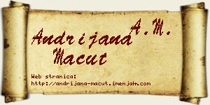 Andrijana Macut vizit kartica